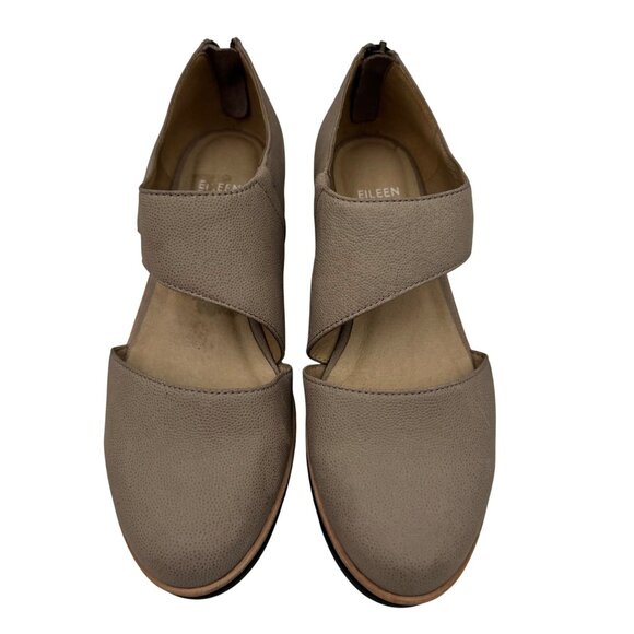 Eileen Fisher Match Leather Cut-Out Booties Tan Womens Size 7.5 - Picture 2 of 11